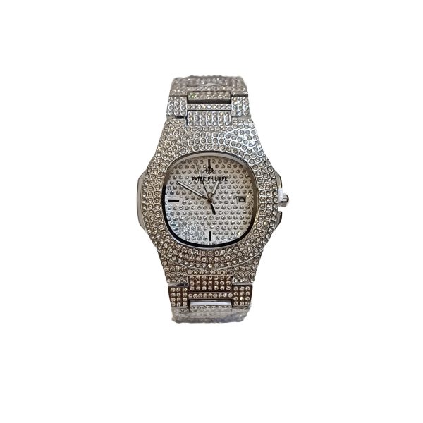 ساعت مچی مردانه و زنانه پتک فیلیپ patek philippe فول نگین سایز بزرگ